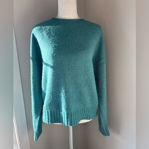 Lyla + Luxe Teal Soft Knit Sweater Dropped Shoulder Size M